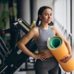 Woman working out at the gym