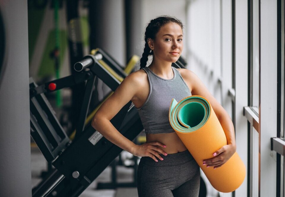 Woman working out at the gym
