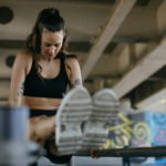 Woman strength training