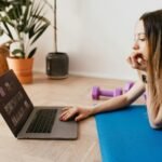 Woman Looking For Workout Classes Online