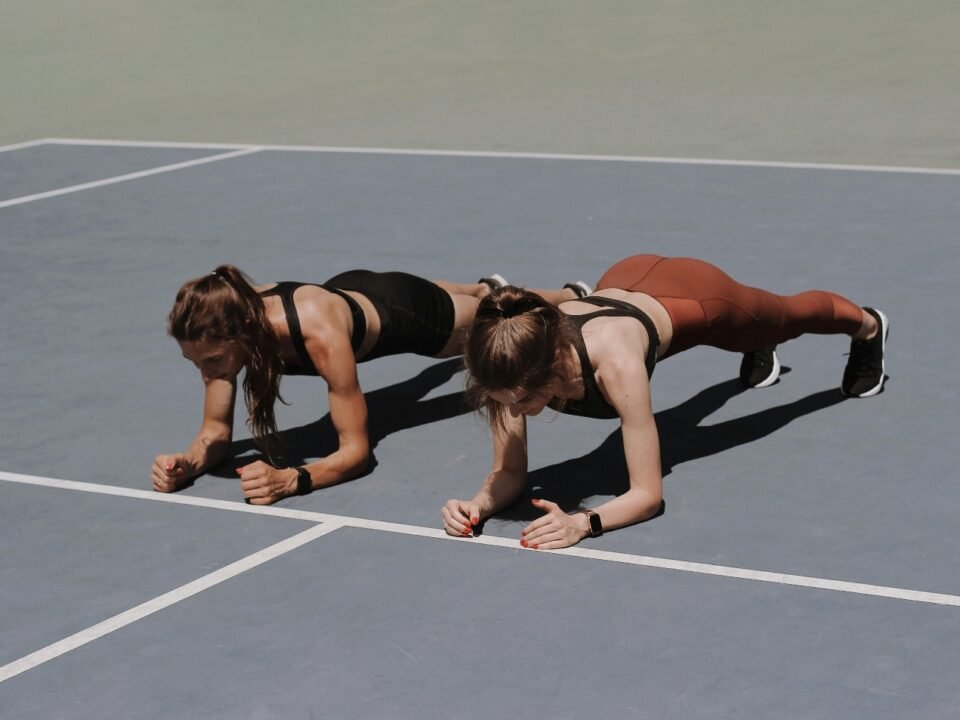 Women doing calisthenics