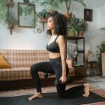 a woman doing strength training with dumbbells