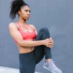 An image of a woman warming up before exercise