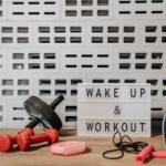 A lightbox and gym equipment